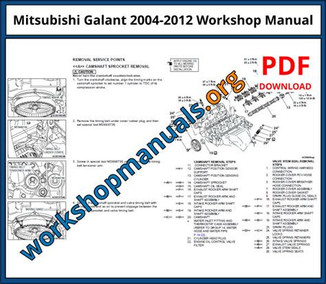 Mitsubishi Galant Service Workshop Manual Download 2004 2007