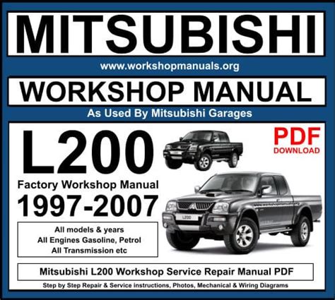 Mitsubishi L200 2011 Workshop Repair Service Manual Mut I