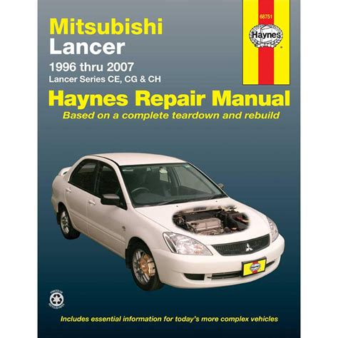 Mitsubishi Lancer 2001 2007 Service And Repair Manual