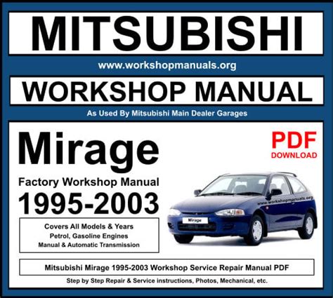 Mitsubishi Mirage 1995 2003 Workshop Service Manual Pdf