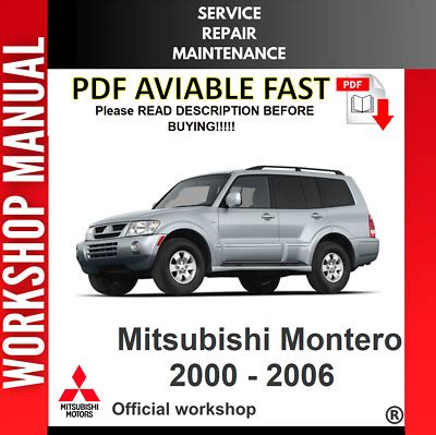 Mitsubishi Montero 2001 2006 Service Repair Manual