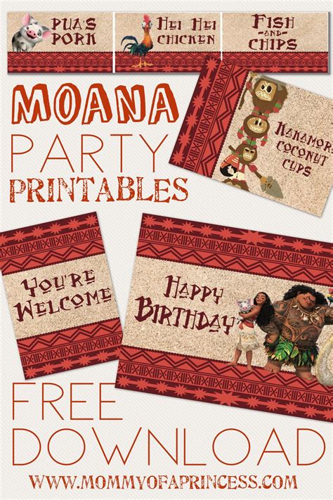 Moana Party Printables