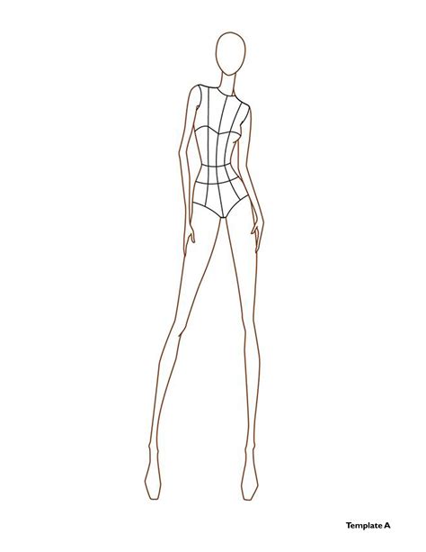 Model Template For Designing Clothes