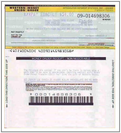 Money Order Template Free Download