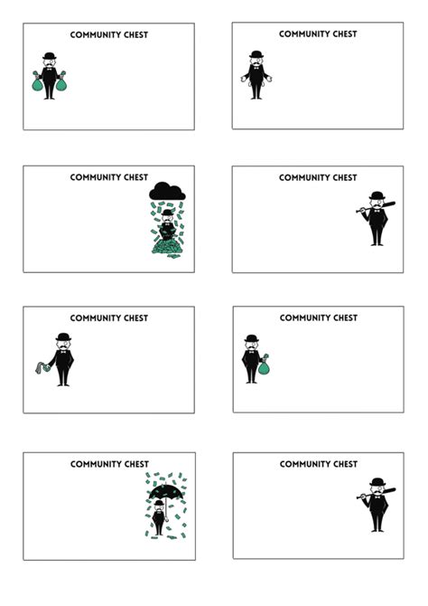 Monopoly Community Chest Cards Template