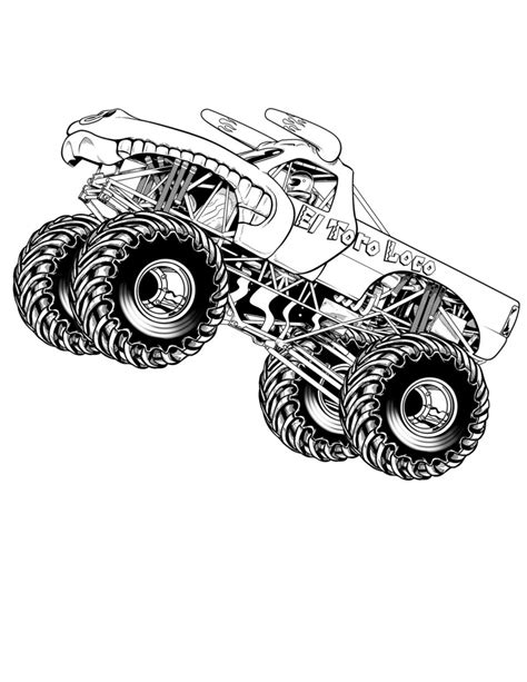 Monster Truck Coloring Pages Free Printable