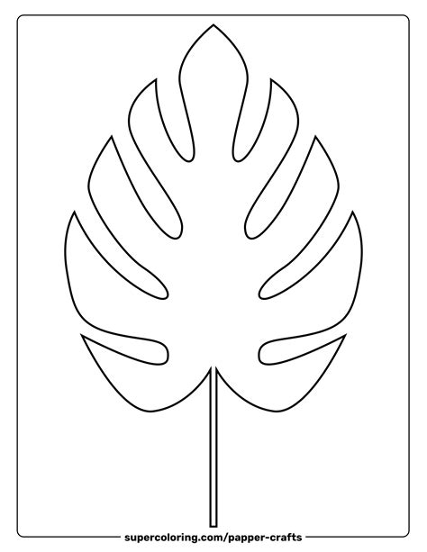 Monstera Leaf Template