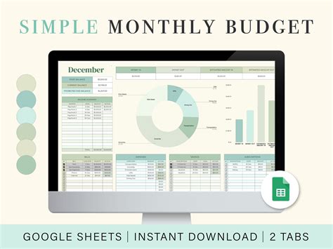 Monthly Budget Google Sheets Template