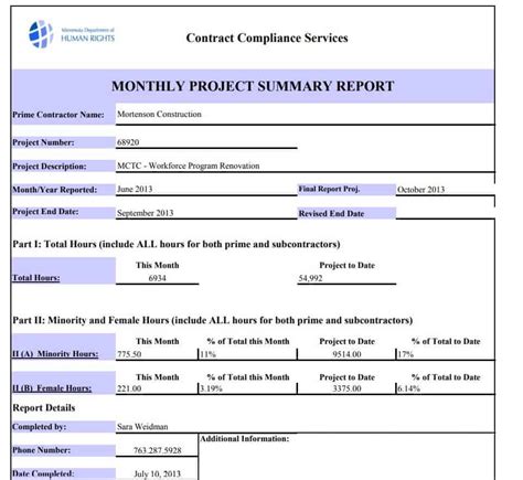 Monthly Report Templates