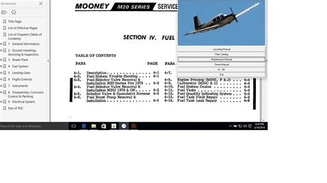 Mooney Aircraft M20 C G Service Maintenance Manual Set 196