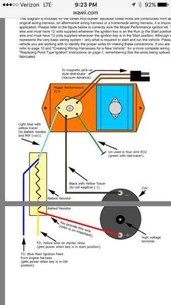 Mopar Electronic Ignition Kit Wiring Diagram