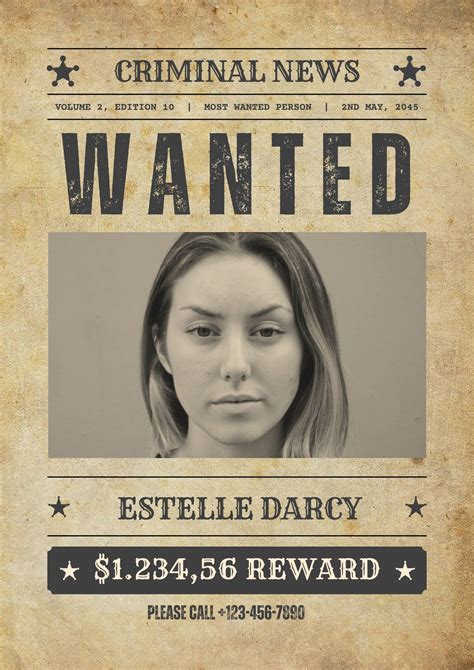 Most Wanted Sign Template