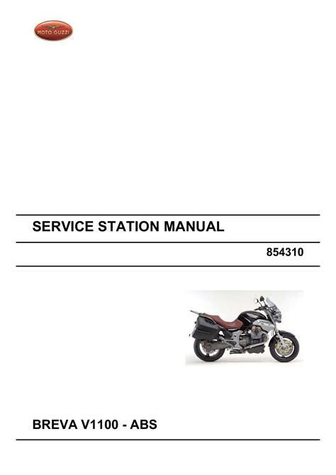Moto Guzzi Breva V 1100 Abs 2007 Service Repair Manual