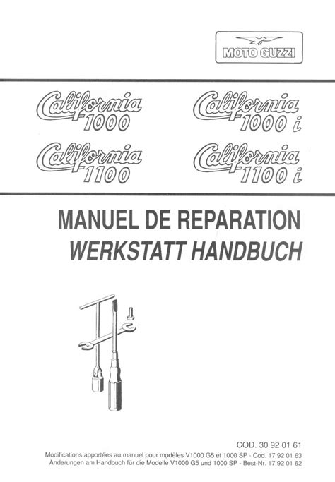 Moto Guzzi California 1000i 1100i Service Repair Manual Pdf