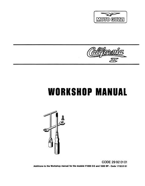 Moto Guzzi California Service Repair Manual Download 93 03