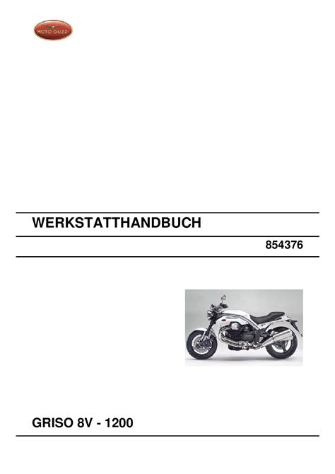 Moto Guzzi Griso 1200 8v Workshop Repair Service Manual Pdf