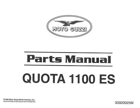 Moto Guzzi Quota 1100 Service Repair Manual