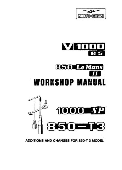 Moto Guzzi V1000 G5 1000sp Service Repair Workshop Manual Download