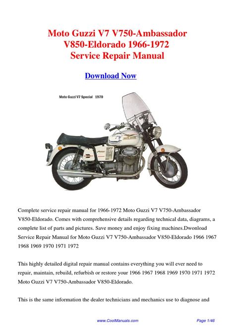 Moto Guzzi V7 V750 V850 Service Repair Manual
