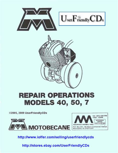 Motobecane Moped Model 40 50 50v And 7 Service Repair Workshop Manual Download