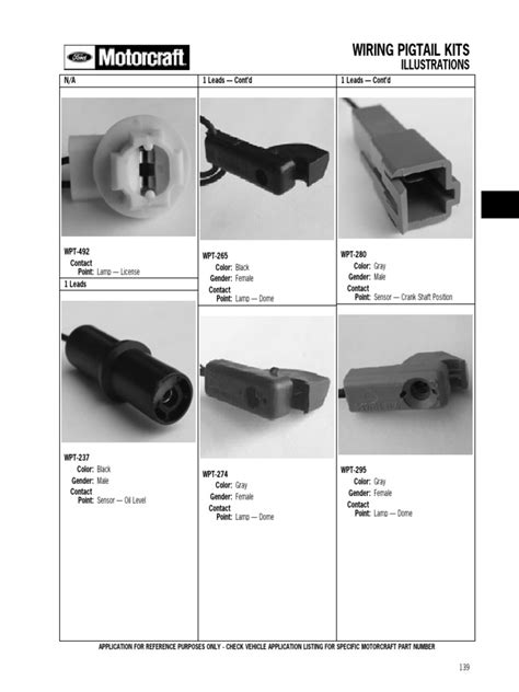 Motorcraft Pigtail Catalog