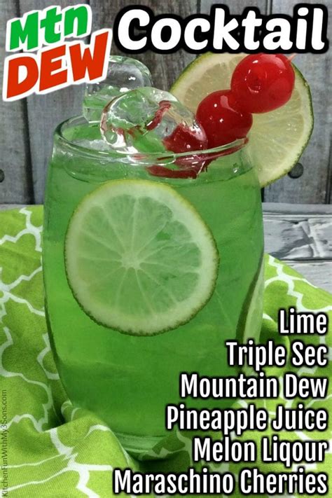 Mountain Dew Cocktail Chart