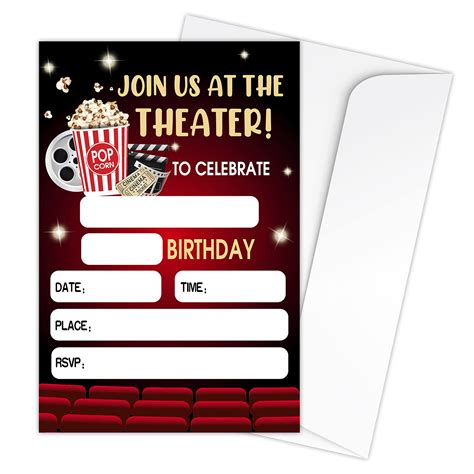 Movie Birthday Party Invitations Free Printable