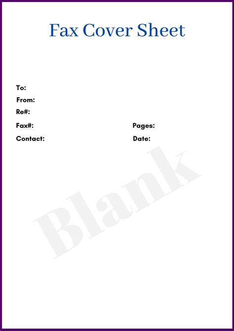 Ms Word Fax Cover Sheet Template