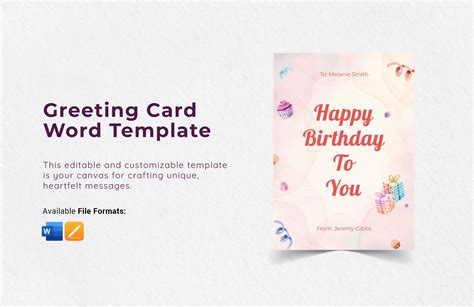Ms Word Greeting Card Template