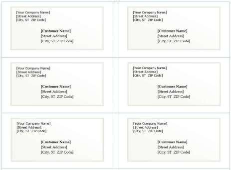 Ms Word Mailing Label Template