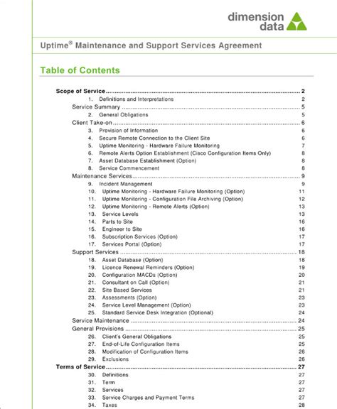 Msp Agreement Template