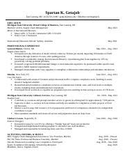 Msu Broad Resume Template