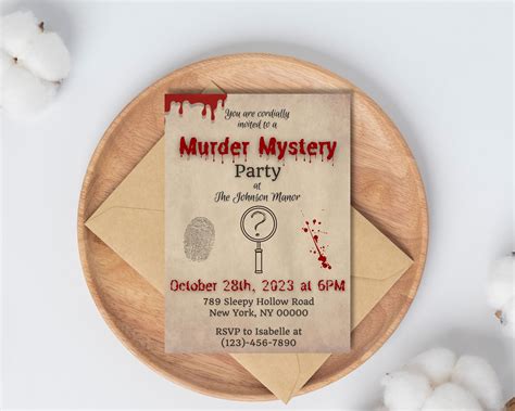 Murder Mystery Invitation Template