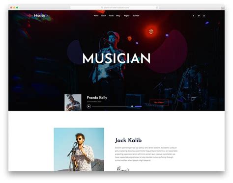 Music Artist Website Template