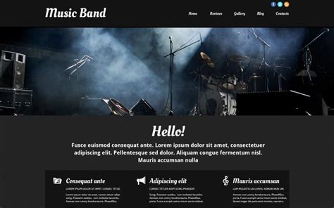 Music Band Website Template
