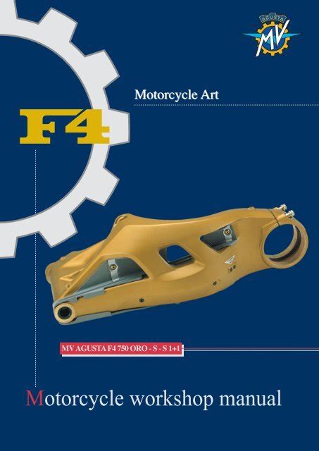 Mv Agusta F4 750 Oro S S1 1 Service Manual