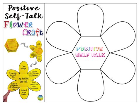 My Positive Self Talk Flower Template