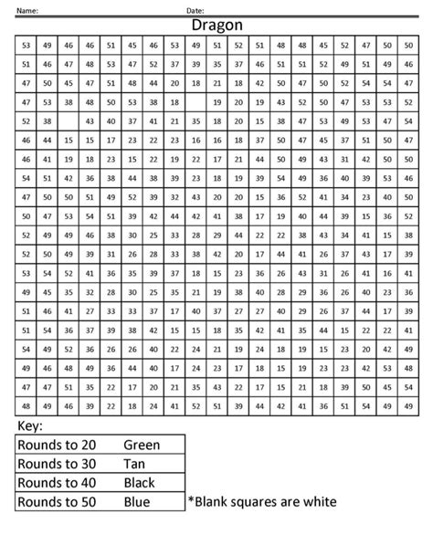 Mystery Color By Number Printables