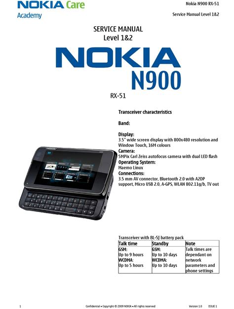 N900 Rx 51 Service Manual Level 3 And 4