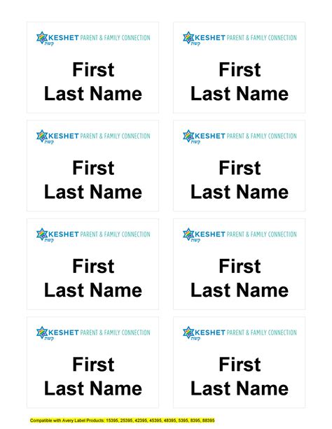 Name Badge Template For Word