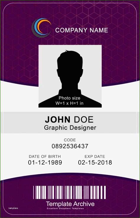 Name Badge Template With Photo