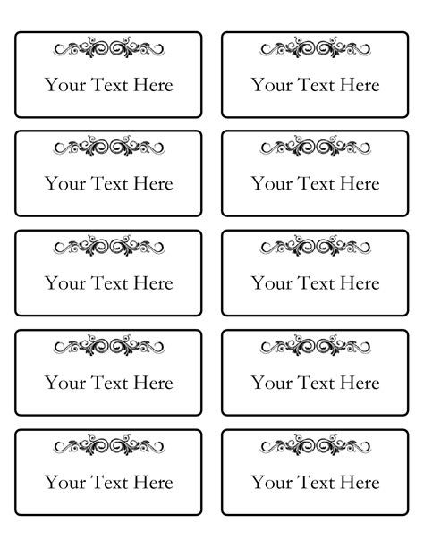 Name Tag Template For Word