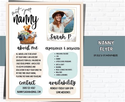 Nanny Flyer Template
