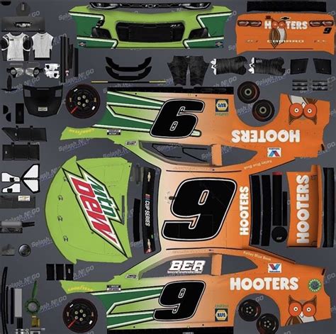 Nascar Paint Scheme Templates