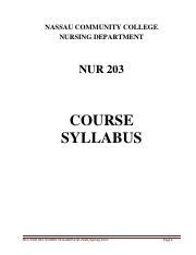 Nassau Community College Course Catalog Fall 2019
