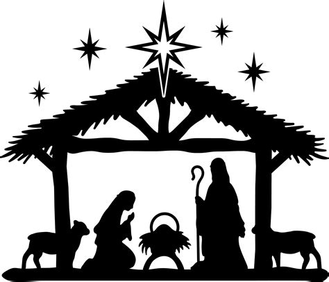Nativity Silhouette Free Printable
