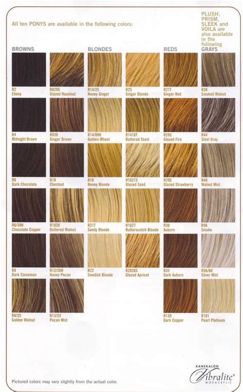 Natural Blonde Color Chart