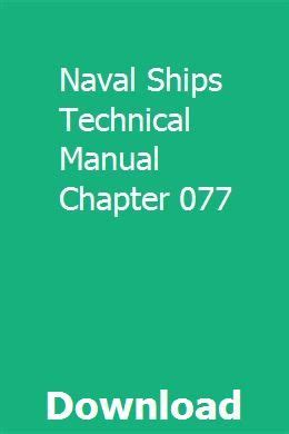 Naval Ships Technical Manual Chapter 077