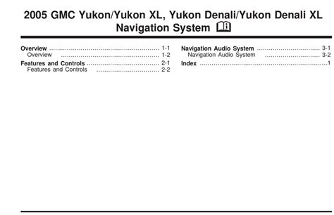 Navigation Manual For 2005 Gmc Denali