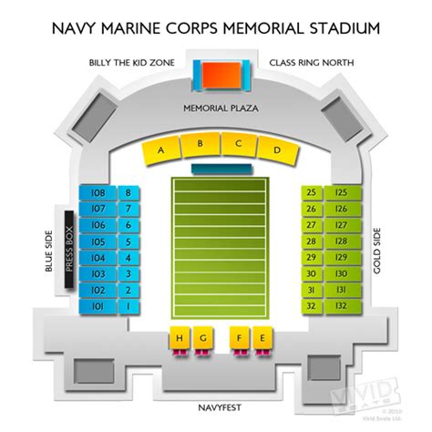 Navy Memorial Stadium Seating Chart
